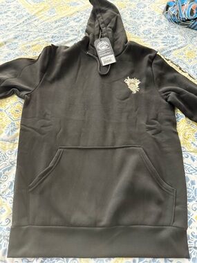 Crooks & Castles Black Hoodie with Gold Crest